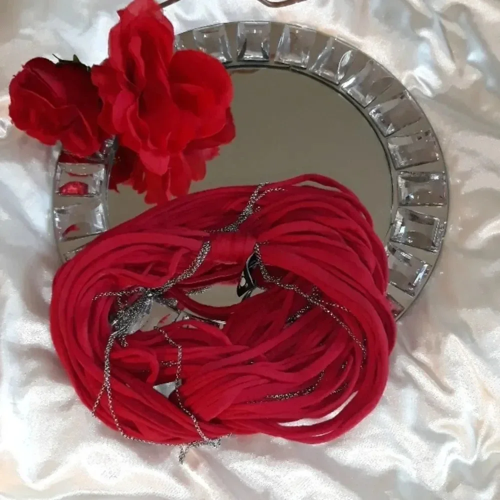 SAAKO RED MULTILAYER SCARF